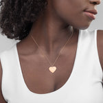 Engraved Silver Heart Necklace - Stronger